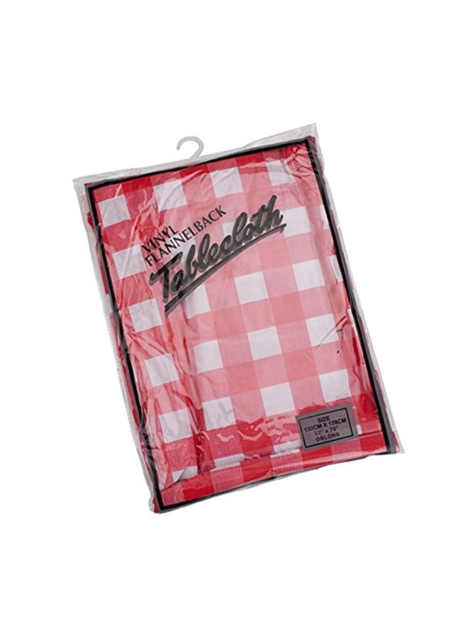 Generic Vinyl Table Cloth Red/White 70x0.1x52inch  - Image 5
