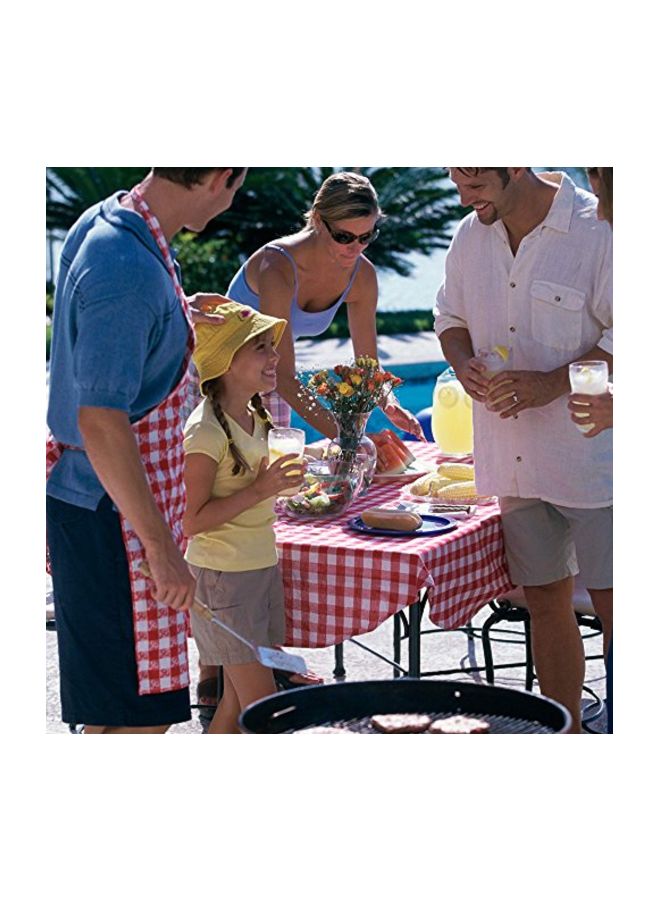 Generic Vinyl Table Cloth Red/White 70x0.1x52inch  - Image 4