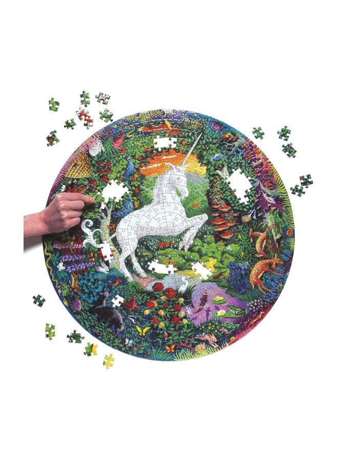 eeboo 500-Piece Unicorn Garden Round Puzzle PZFUNG 23inch  - Image 3
