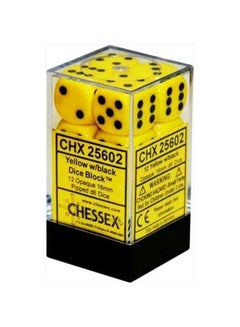Chessex 12-Piece Six Sided Die Set 