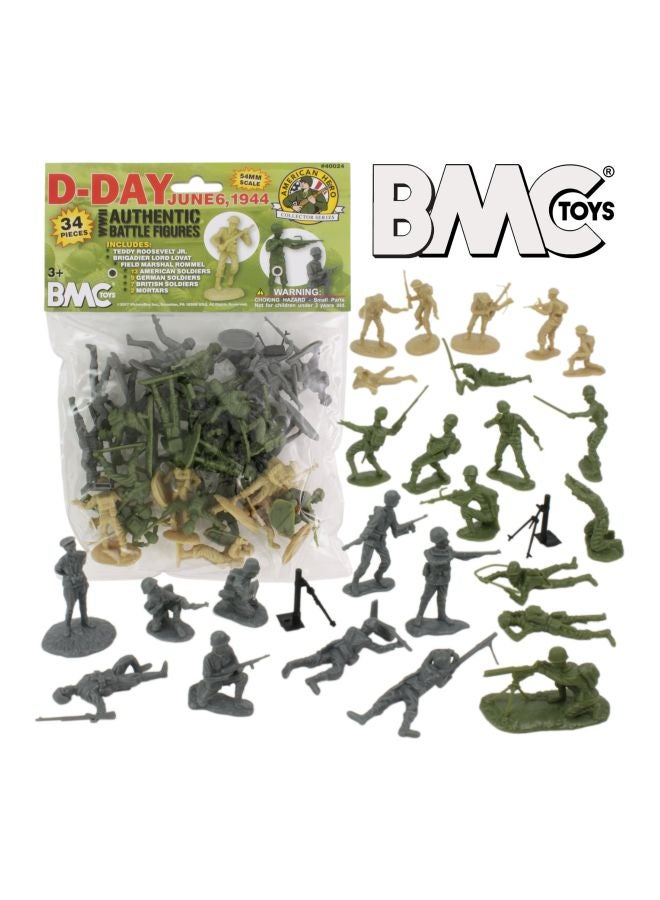 BMC Toys 34-Piece Soldier Figure Set 2inch  - Image 1