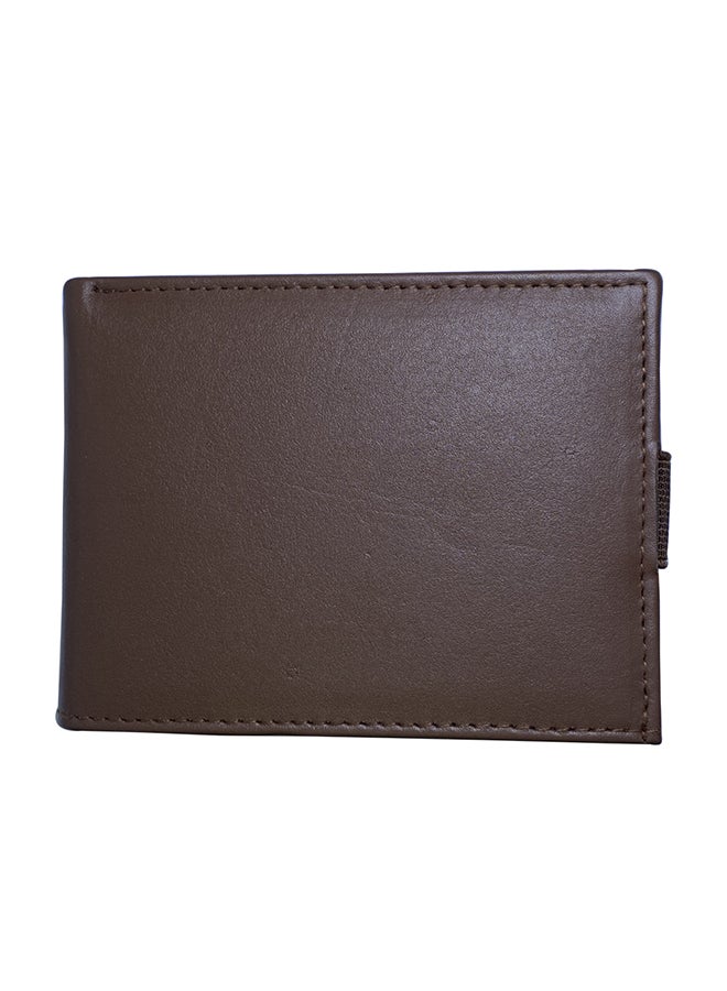 كرافت محفظة ثنائية الطي مزودة بفتحة لبطاقة الائتمان وجيب للعملات بني - Image 2
