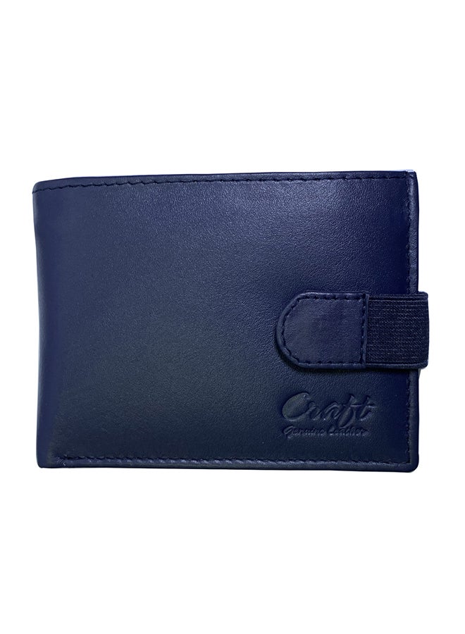 كرافت محفظة ثنائية الطي مزودة بفتحة لبطاقة الائتمان وجيب للعملات أزرق - Image 1