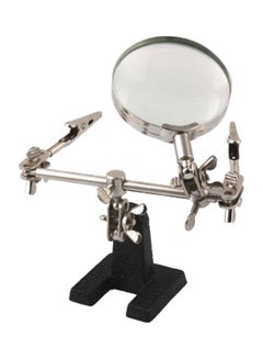 Soldering Iron Kit Stand Helping Third Hand With 5 X Magnifying Glass
