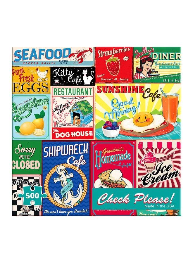 500-Piece Vintage Signs Floor Puzzle 43234-2767