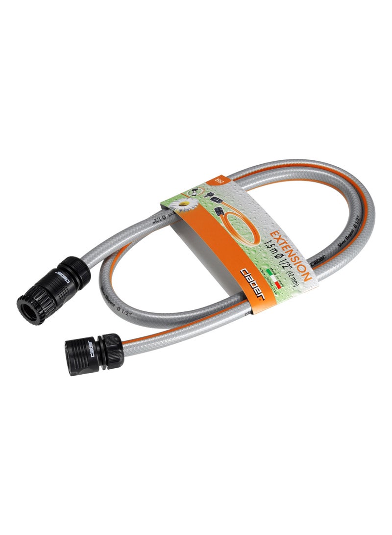 Claber Quick-Click Water Extension Hose Grey/Orange/Black
