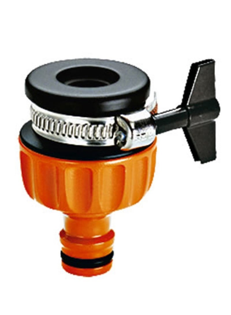 Claber Water Smooth Tap Connector Black/Orange/Silver