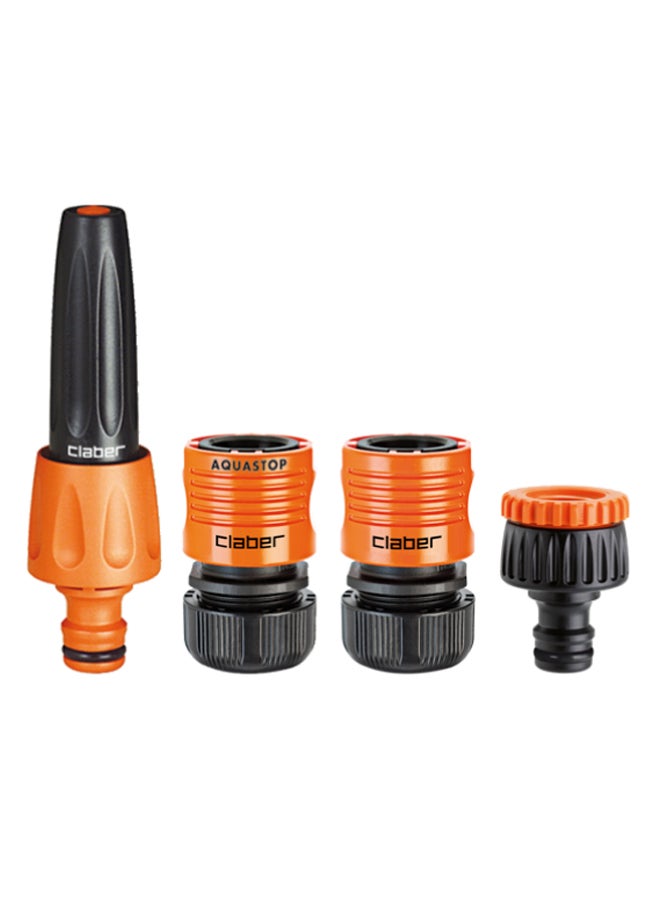 Claber 4-Piece Water Supply Starter Set Black/Orange