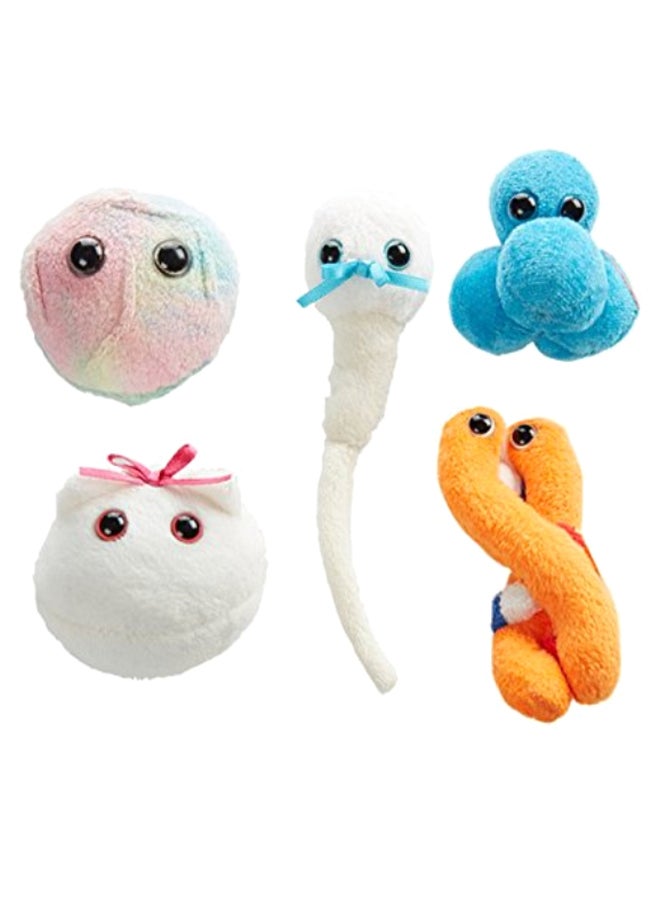 Giant Microbes 5-Piece Giantmicrobes Themed Plush Toy 6 x 9inch - Image 1
