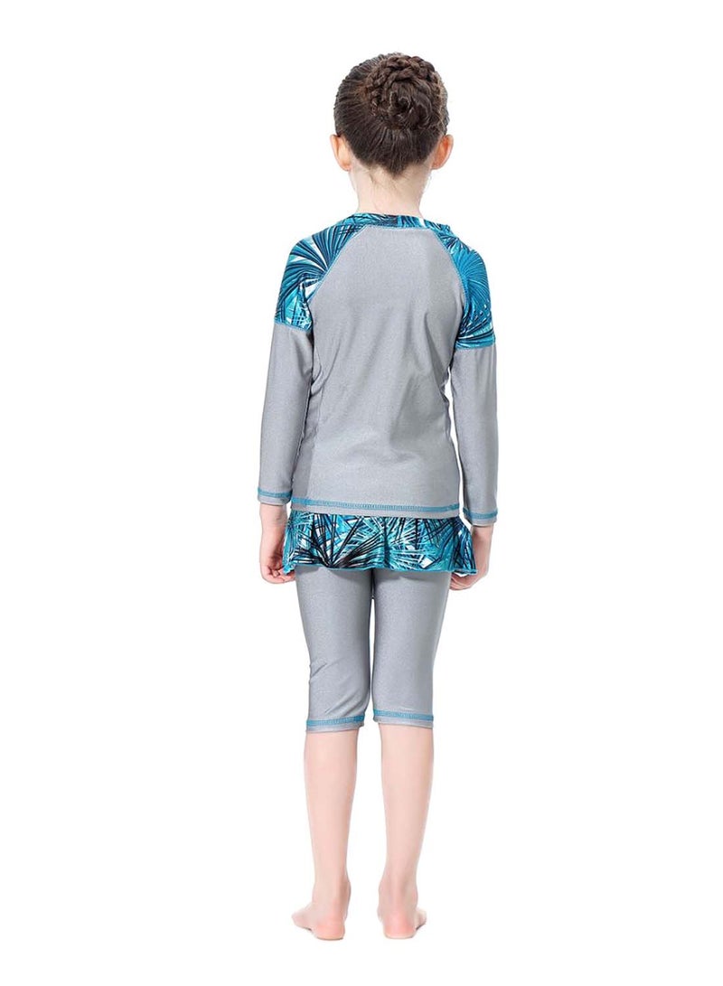 Hanyimidoo 3-Piece Swimsuit Set Grey/Blue  - Image 3