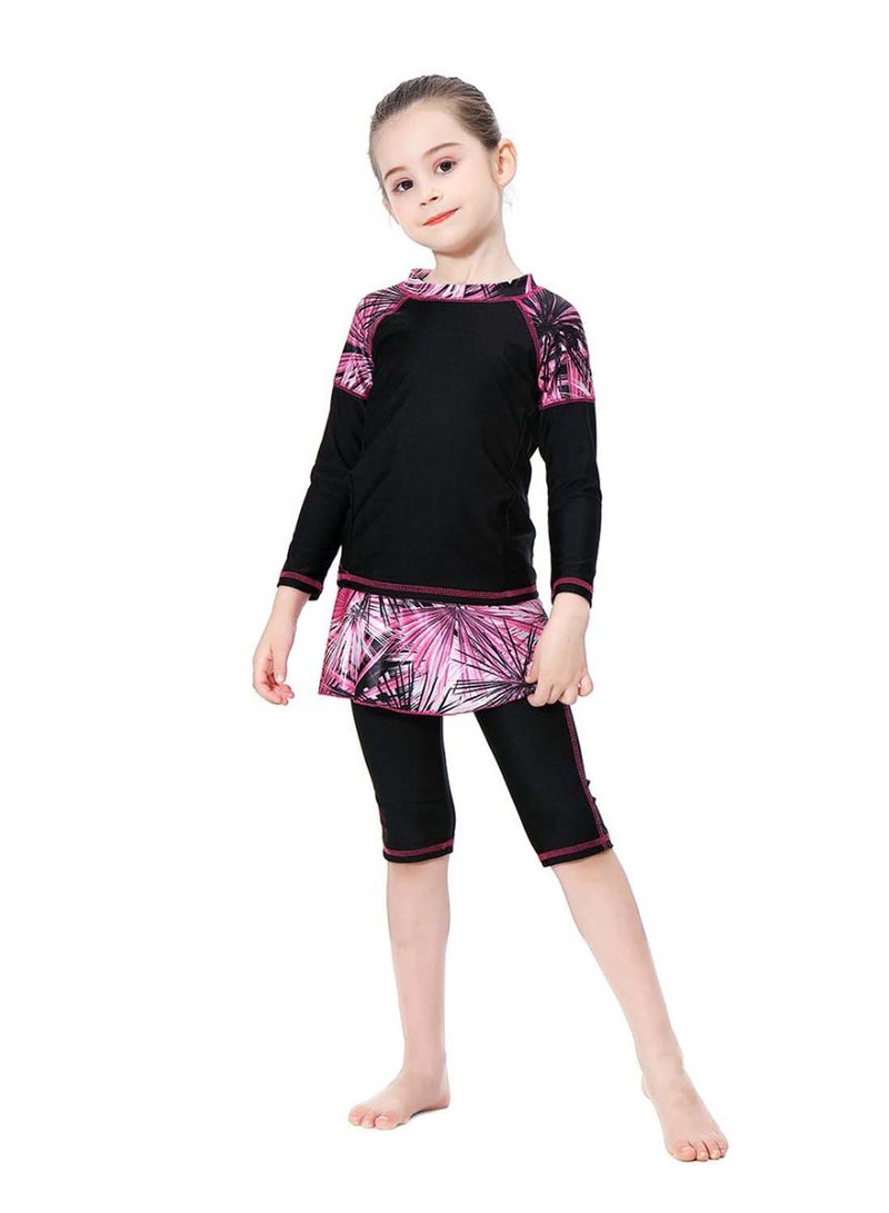 Hanyimidoo 3-Piece Swimsuit Set Black/Pink  - Image 4