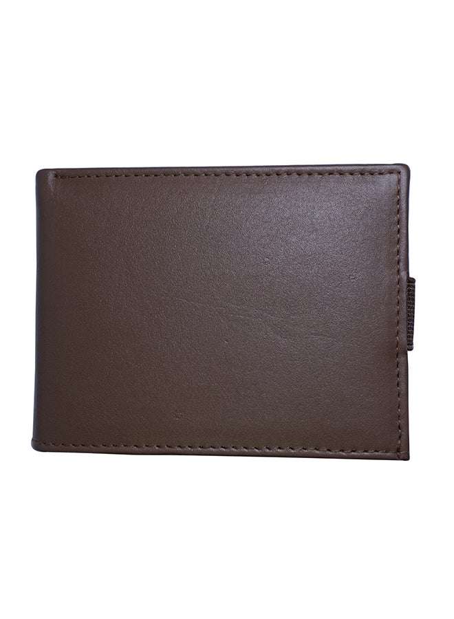 كرافت محفظة ثنائية الطي مزودة بفتحة لبطاقة الائتمان وجيب للعملات بني - Image 2