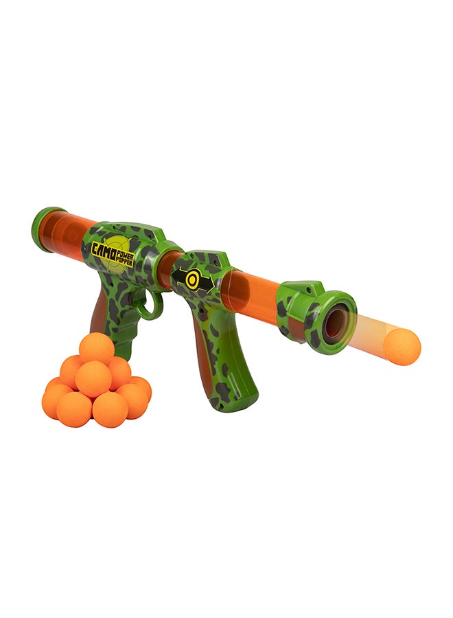 Hog Wild Camo Power Popper Blaster With Soft Foam Ammo Balls - Image 1