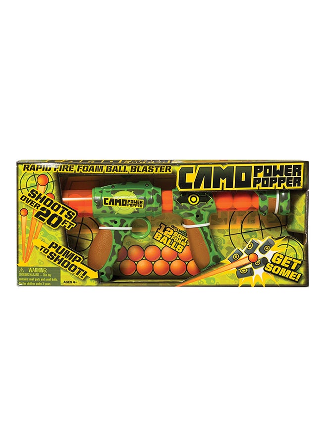 Hog Wild Camo Power Popper Blaster With Soft Foam Ammo Balls - Image 2