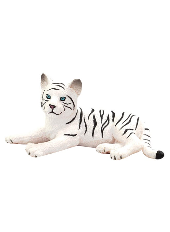 موجو دمية على شكل شبل نمر أبيض مستلقٍ - Image 1