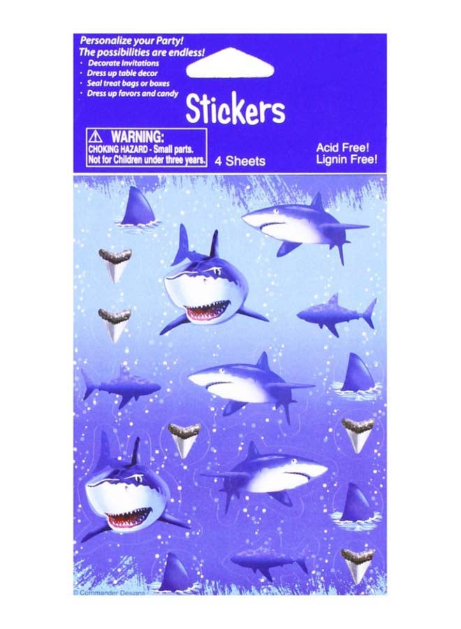 كرييتف كونفيرتينج مجموعة ملصقات بتصميم سمك قرش متناثر من 48 قطعة - Image 2