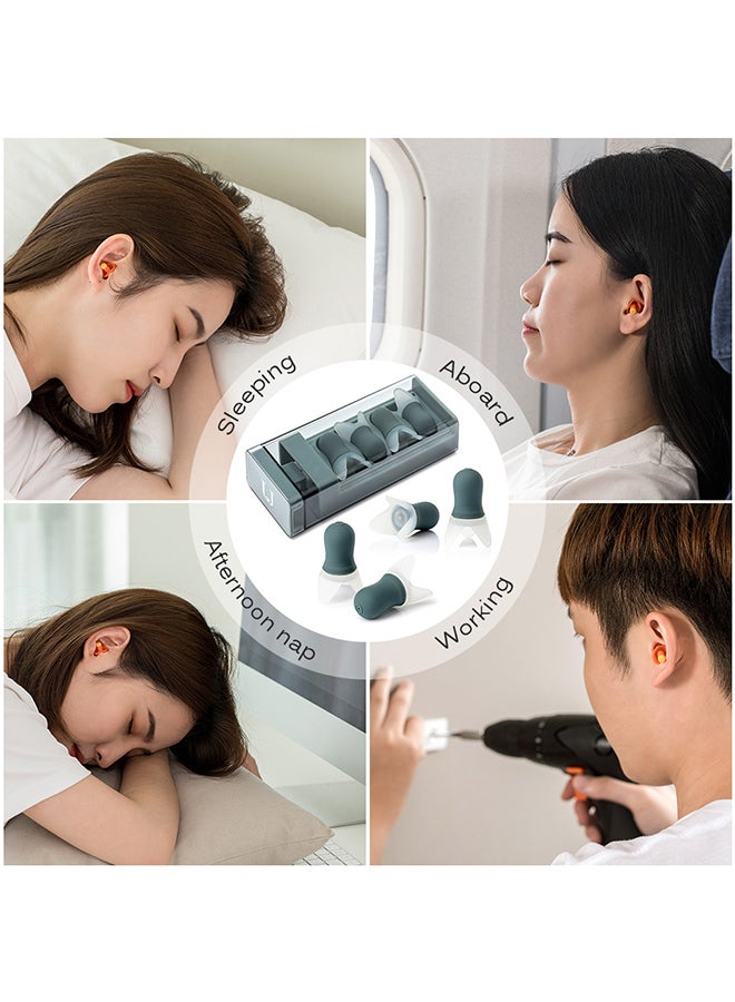 4-Piece Silica Gel Earplugs Green - Image 4