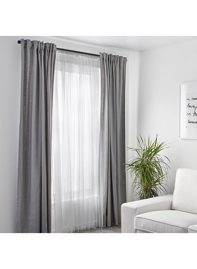 2-Piece Window Curtain Set White 280x300cm  - Image 2