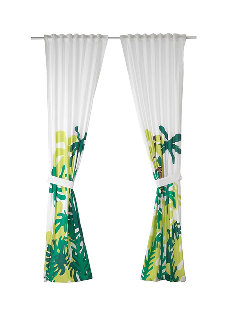 Djungelskog 2-Piece Window Curtain Set Green 120x300cm - Image 1