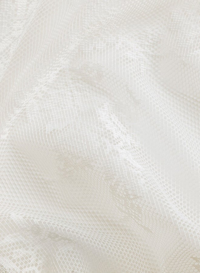 ماركة غير محددة طقم ستائر للنوافذ من قطعتين أبيض 145x300سم  - Image 4