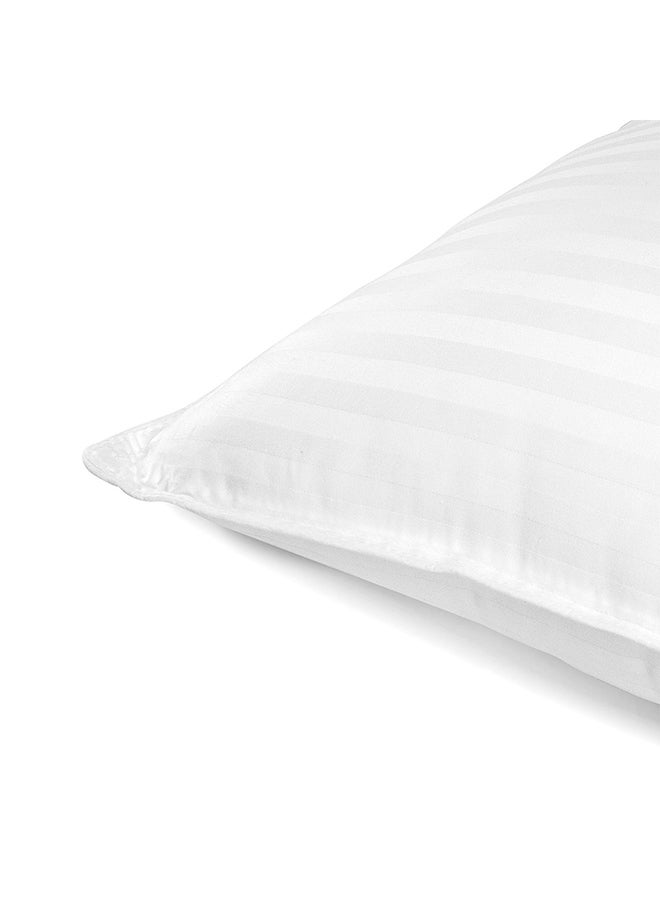 REGAL IN HOUSE 4- Piece Of Comfortable Strip Hotel Pillow Microfiber White 140x50cm  - Image 3