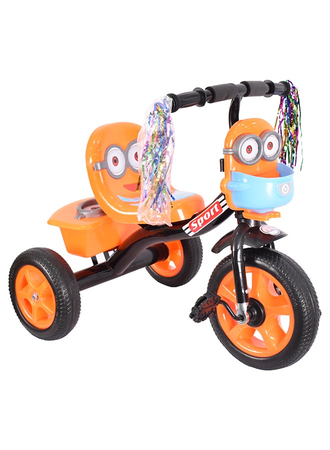 أملا دراجة ثلاثية العجلات مع حامل سلة بتصميم منيونز - Image 1