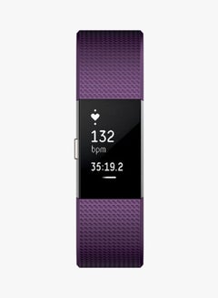 Fitbit Charge 2 (S) HR OLED Touchscreen Fitness Tracker Plum  - Image 2