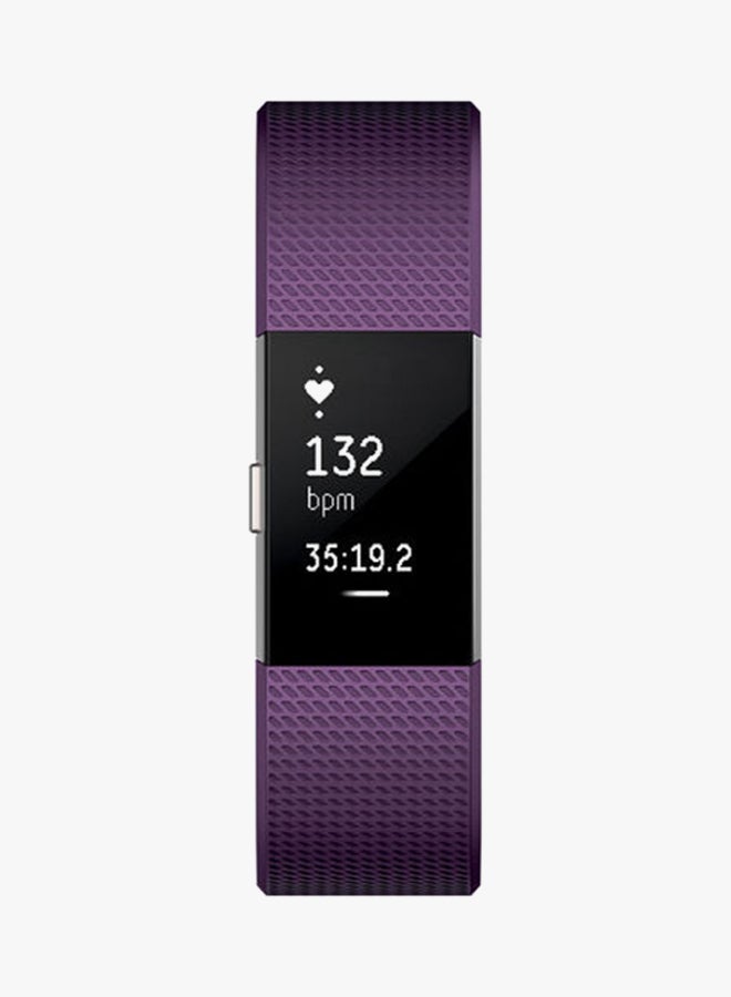 Fitbit Charge 2 (S) HR OLED Touchscreen Fitness Tracker Plum  - Image 2