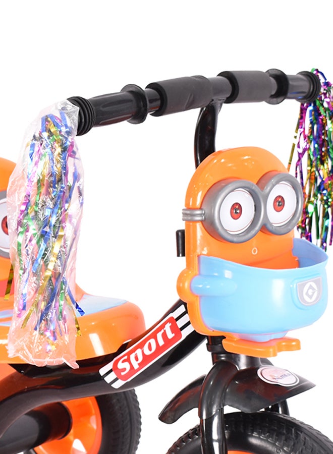 أملا دراجة ثلاثية العجلات مع حامل سلة بتصميم منيونز - Image 2