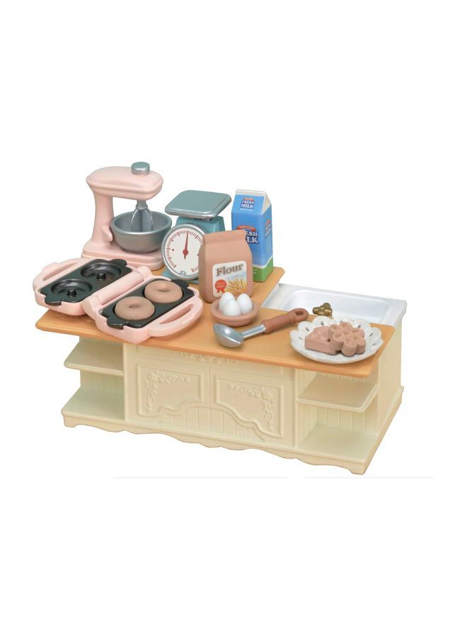 Calico Critters 18-Piece Doll House Kitchen Island Set CC1834  - Image 2