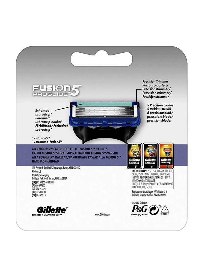 عبوة مكونة من شفرات حلاقة بروجلايد قابلة للاستبدال من 4 قطع أزرق - Image 2