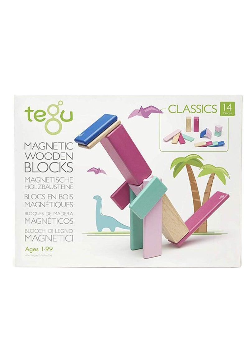 تيجو مجموعة مكعبات مغناطيسية بألوان ساطعة مكونة من 14 قطعة - Image 2