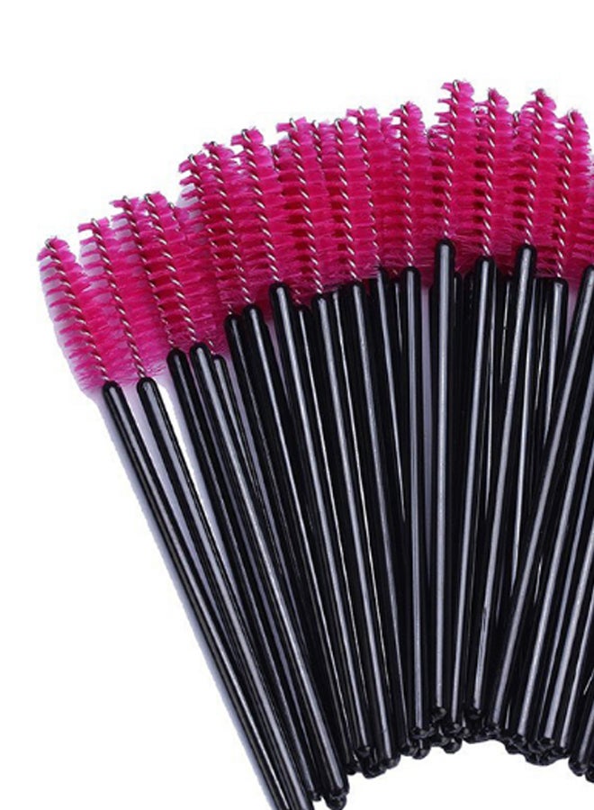 YTT 50-Piece Professional Eyelash Brush Set Black/Pink - Image 2