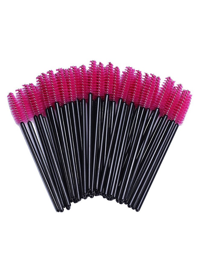 YTT 50-Piece Professional Eyelash Brush Set Black/Pink - Image 1