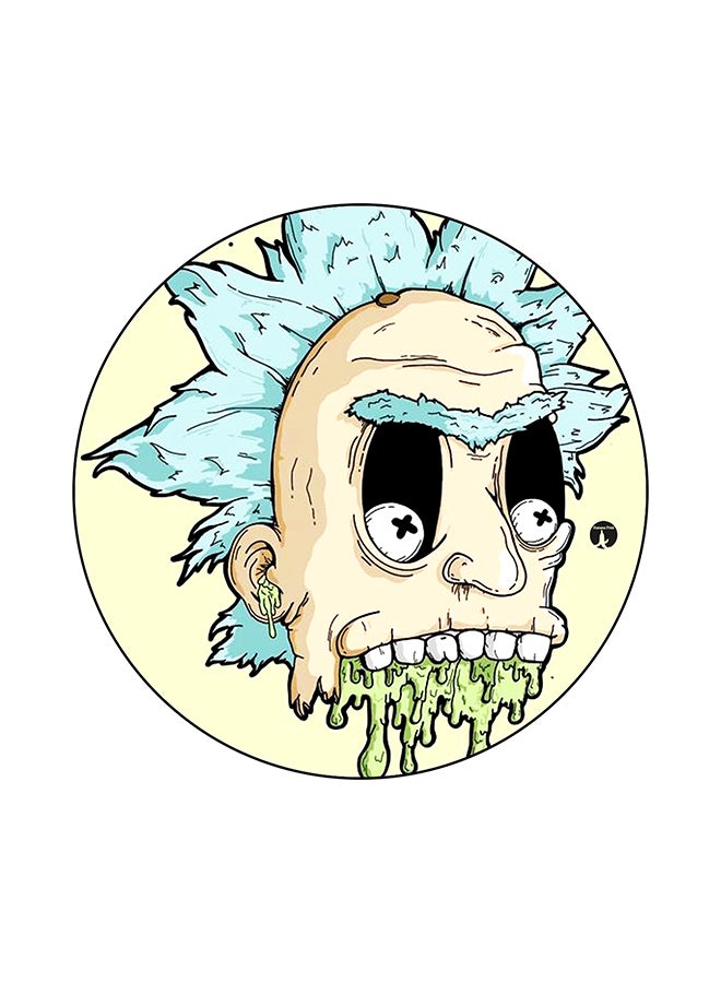 BP An Old Man Printed Round Mouse Pad Multicolour