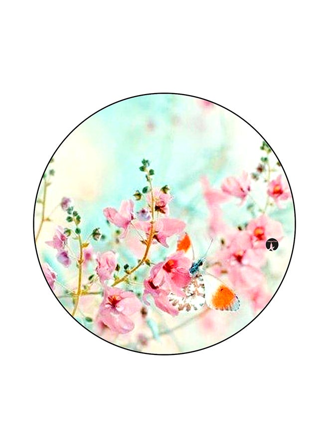 BP Flowers Printed Round Mouse Pad Multicolour