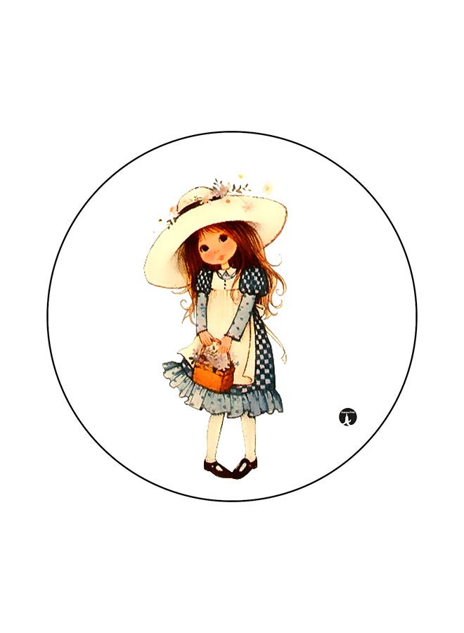 BP Vintage Art Printed Round Mouse Pad Multicolour