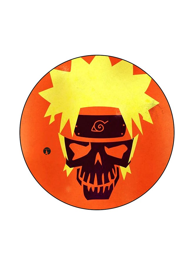 BP Skull Printed Mouse Pad Orange/Yellow/Black