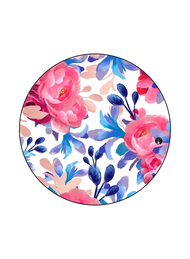 BP Flowers Printed Round Mouse Pad Multicolour