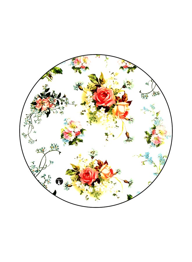 BP Flowers Printed Round Mouse Pad Multicolour