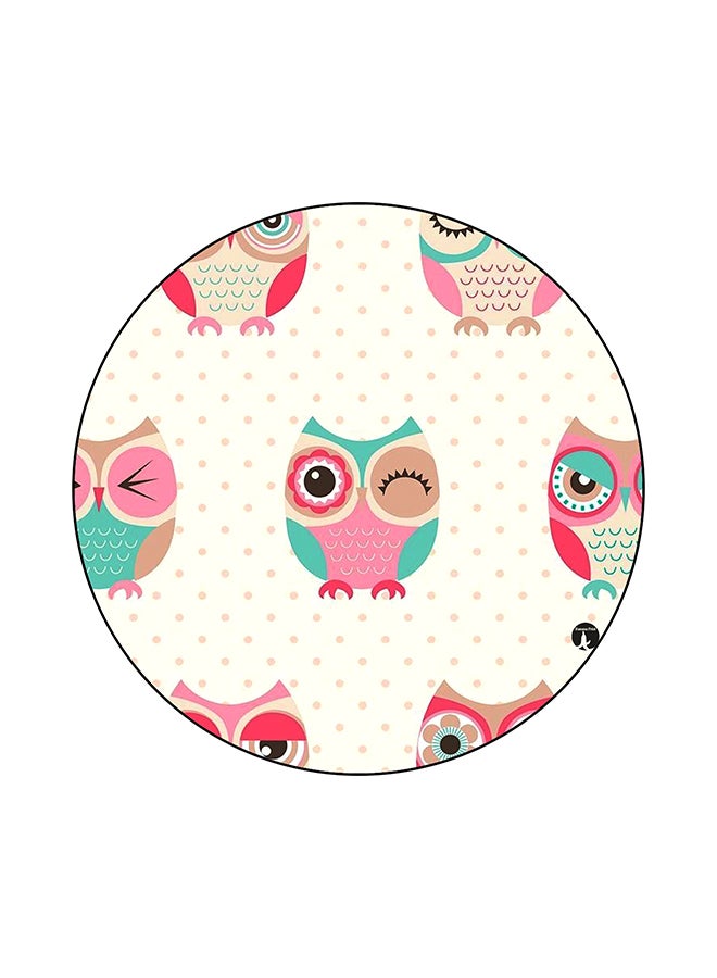 BP Owls Printed Round Mousepad Multicolour