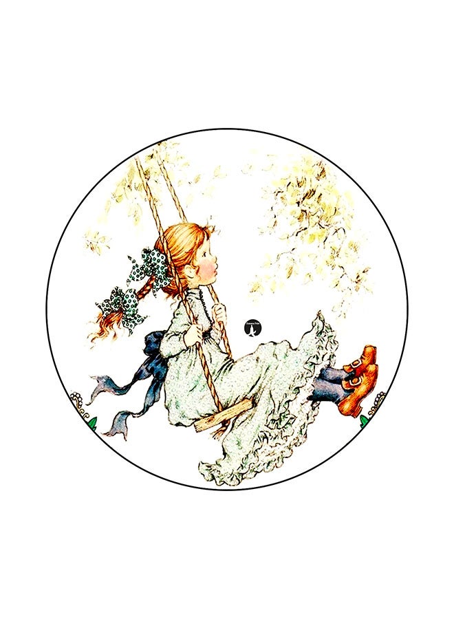 BP A Girl Printed Round Mouse Pad Multicolour