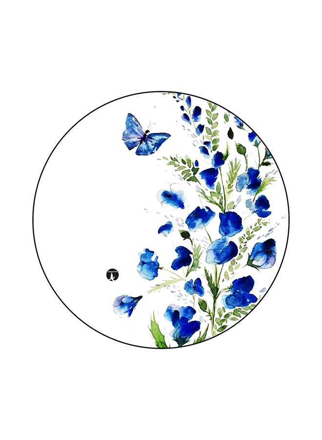 BP Flowers Printed Mouse Pad White/Blue/Green