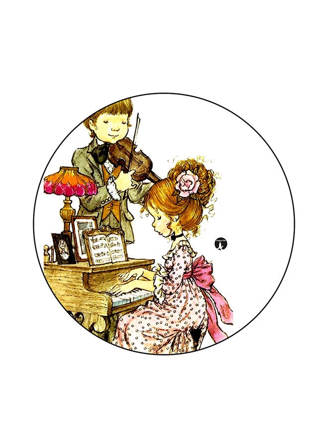 BP A Girl Printed Round Mouse Pad Multicolour