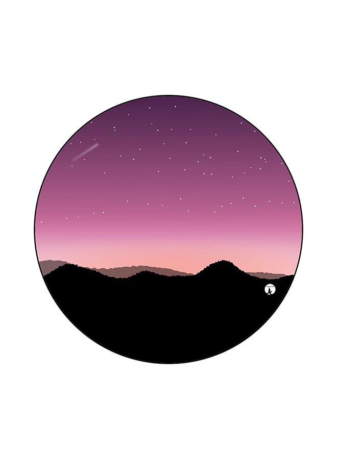 BP Landscape Night View Printed Mouse Pad Pink/Beige/Black 