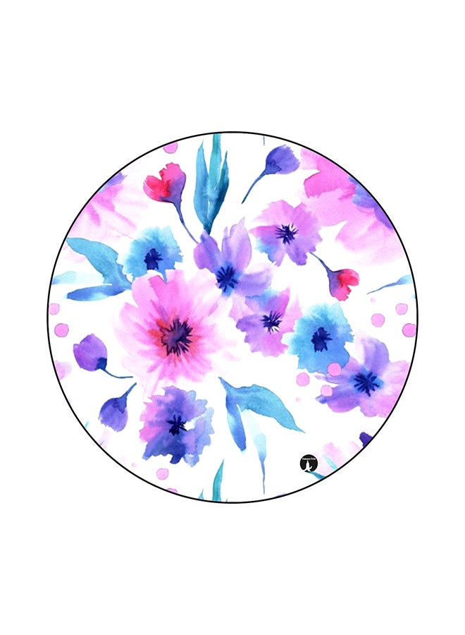 BP Flowers Printed Mouse Pad White/Blue/Pink