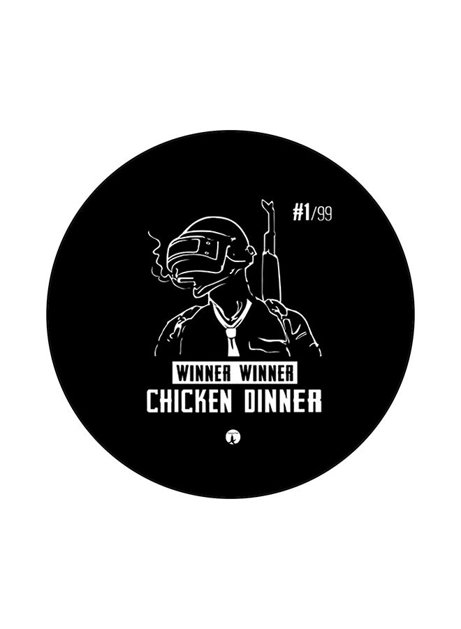 BP Anti-Slip Printed Mouse Pad Black/White