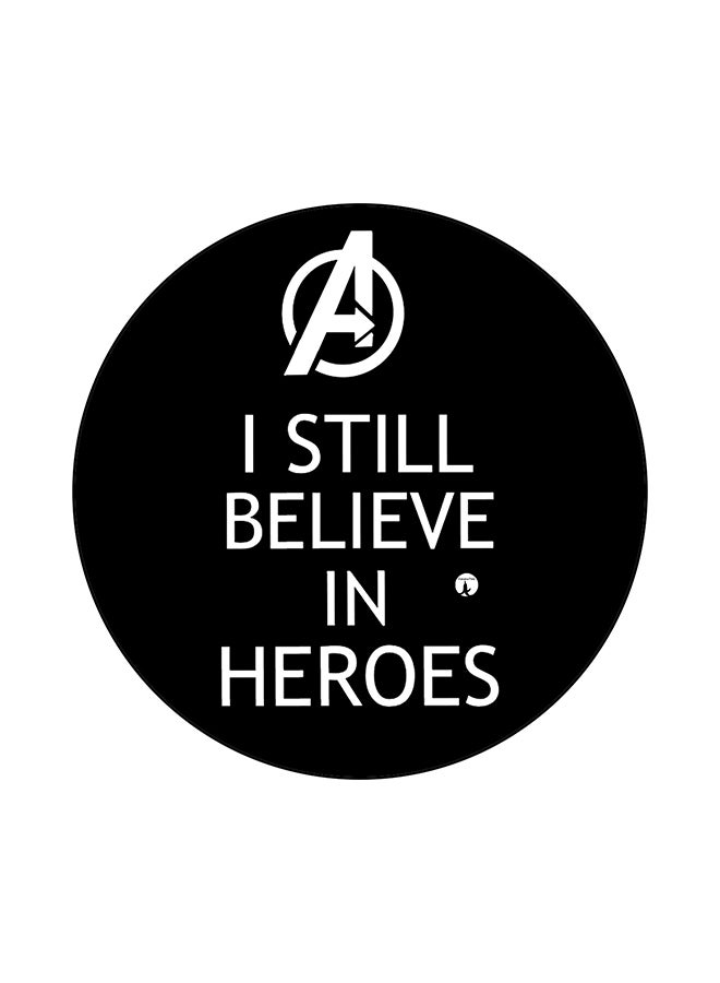 Printed Round Mouse Pad Black/White