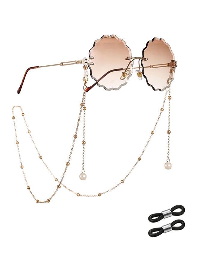 Generic - Pearl Beaded Eyeglass Chain With 2-Piece Silicone Anti-Slip Ring - Image 1