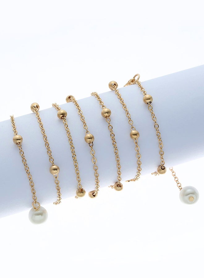 Generic - Pearl Beaded Eyeglass Chain With 2-Piece Silicone Anti-Slip Ring - Image 1
